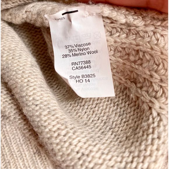 J. Crew Cowl Neck Wool Beige Sweater XS - Picture 5 of 6